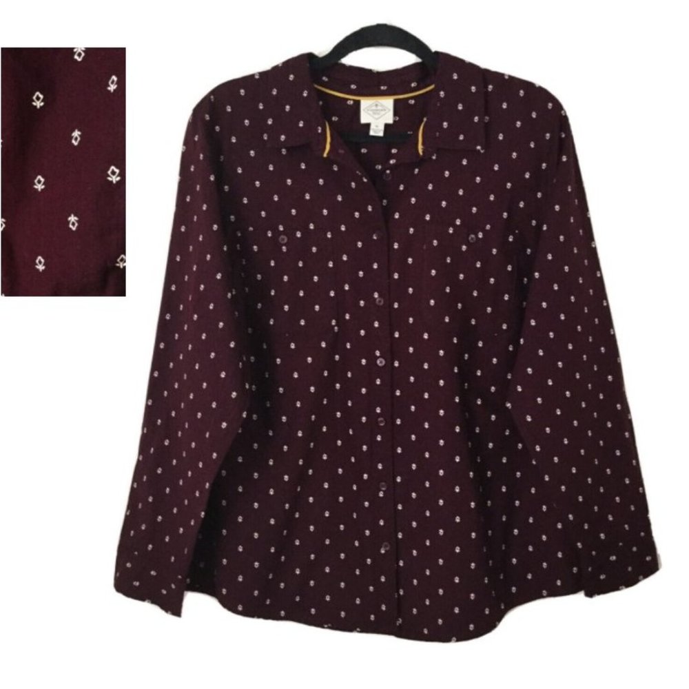 ⛔️SOLD OUT⛔️ SJB Burgundy Boho Button-Down Shirt - Picture 14 of 15
